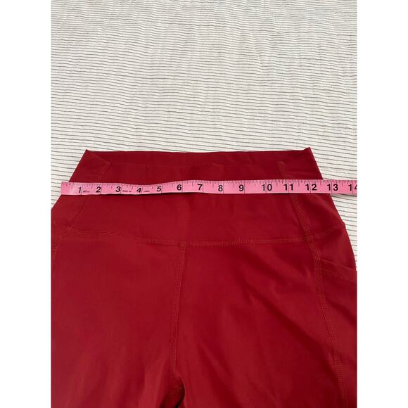 Zyia Active Cropped Burnt orange Cropped Leggings Media pockets Size 6-8 - Picture 7 of 8